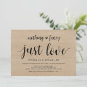 おしゃれじゃない、ただ愛と木、結婚式の秘密の誓い 招待状 (スタンド正面)