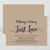 おしゃれじゃない、ただ愛を、ブラウンクラフトアローカプセルウェディング 招待状 (正面/裏面)