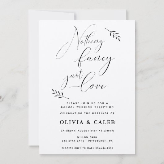 おしゃれすぎず愛だけ ウェディングパーティ招待状 招待状 (正面)