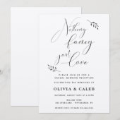 おしゃれすぎず愛だけ ウェディングパーティ招待状 招待状 (正面/裏面)