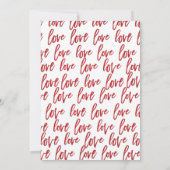 おしゃれすぎず愛だけ 赤カジュアルウェディング 招待状 (裏面)