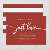 おしゃれすぎず愛に満ちたカジュアルウェディング テラコッタ 招待状 (正面/裏面)