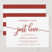 おしゃれすぎず愛らしいカジュアルウェディング テラコッタ 招待状 (正面/裏面)