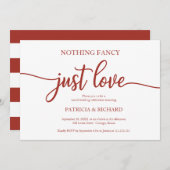 おしゃれすぎず愛らしい カジュアルウェディング テラコッタ 招待状 (正面/裏面)