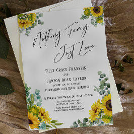 おしゃれすぎず、ただ愛をユリとひまわりで 招待状