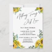 おしゃれすぎず、ただ愛をユリとひまわりで 招待状 (正面)