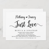 おしゃれすぎず、ただ愛を、モダンな rustic の結婚式 招待状 (正面/裏面)