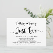 おしゃれすぎず、ただ愛を。モダンな rustic 風の小さな結婚式 招待状 (スタンド正面)