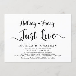 おしゃれすぎず、ただ愛を。モダンな rustic 風の小さな結婚式 招待状