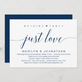 おしゃれすぎず、ただ愛を、結婚式の秘密の式 クラシック 招待状 (正面/裏面)