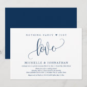 おしゃれすぎず、愛だけを。結婚式の秘密挙式 招待状 (正面/裏面)