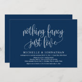 おしゃれすぎず、愛だけを、結婚式の秘密挙式 招待状 (正面/裏面)