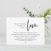 おしゃれすぎず、愛だけを、結婚記念日の食事 招待状 (スタンド正面)