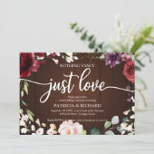 おしゃれすぎないただ愛を込めたウェディング　ラスティックウッド 招待状 (スタンド正面)