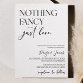 おしゃれすぎないシンプルな愛のミニマルカジュアルウェディング 招待状