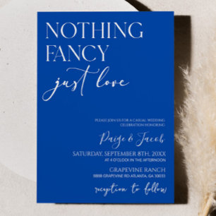 おしゃれすぎないシンプルな愛のミニマルカジュアルウェディング 招待状