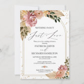 おしゃれすぎない愛に満ちた親密なウェディング 招待状 (正面)