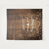 おしゃれすぎない愛の結婚式の披露宴 タペストリー (正面(横))