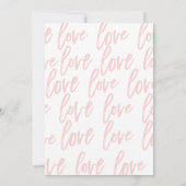 おしゃれすぎない愛らしいピンクのカジュアルウェディング 招待状 (裏面)