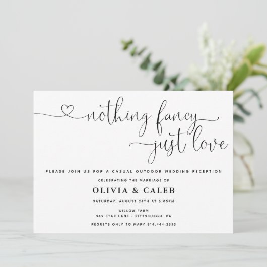 おしゃれすぎない、ただ愛を込めて ウェディング招待状 招待状 (スタンド正面)