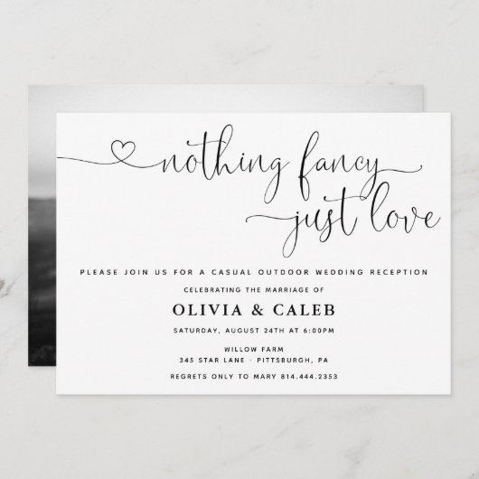 おしゃれすぎない、ただ愛を込めて ウェディング招待状 招待状 (正面/裏面)
