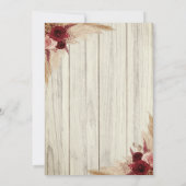 おしゃれすぎない、愛だけの小さな結婚式 パンパスグラス 招待状 (裏面)