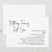 おしゃれだけどシンプルに、愛を祝う　結婚記念パーティ招待状 招待状 (正面/裏面)