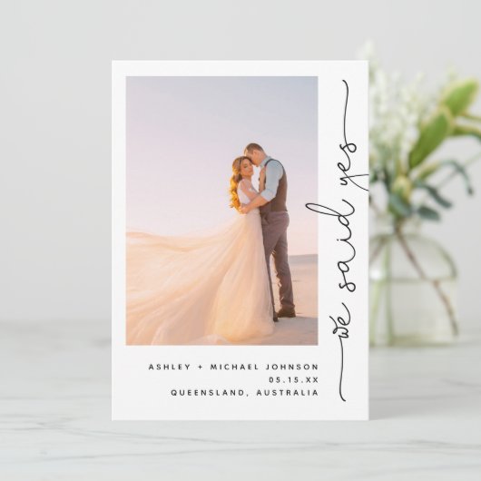 おしゃれだと言ったよね 受付のみ 2枚の写真 招待状 (スタンド正面)