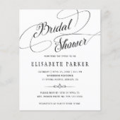 おしゃれでお手頃なカリグラフィー結婚前お披露目会招待状 (正面)