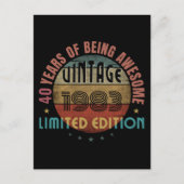 おしゃれでかっこいい誕生年の誕生日プレゼント ポストカード (正面)