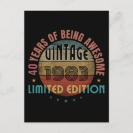 おしゃれでかっこいい誕生年の誕生日プレゼント ポストカード