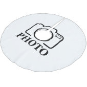 おしゃれでかわいいオリジナル写真ウェディング ブラッシュドポリエステルツリースカート (アングル)