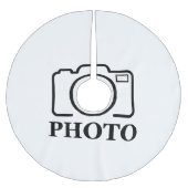 おしゃれでかわいいオリジナル写真ウェディング ブラッシュドポリエステルツリースカート (正面)