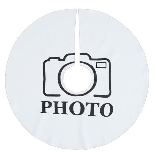 おしゃれでかわいいオリジナル写真ウェディング ブラッシュドポリエステルツリースカート (正面)