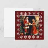 おしゃれでかわいいカラフルなビンテージスタイルのサンタクロース シーズンカード (正面/裏面)