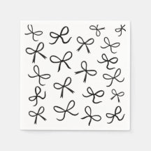 おしゃれでかわいい小さな黒のリボン 白