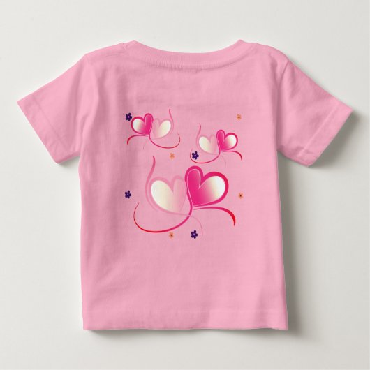 おしゃれでかわいい幼児用アーツィエレファントベビーTシャツ ベビーTシャツ (裏面)