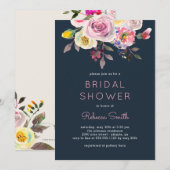 おしゃれでかわいい 編集可能な色の ブライダルシャワーの招待状 招待状 (正面/裏面)