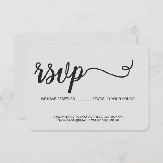 おしゃれですね あなたたちの為に席を確保してあります テンプレート (正面/裏面)