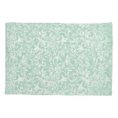 おしゃれでエレガントなダマスク、バラ、やる気が出るメッセージ 枕カバー (裏面)