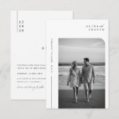 おしゃれでエレガントなボヘミアンフォトウェディング招待状 招待状 (正面/裏面)