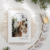 おしゃれでエレガントなモダン家族写真 シーズンカード