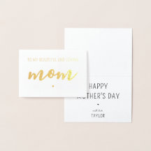 おしゃれでエレガントな母の日ホイルカード