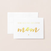 おしゃれでエレガントな母の日ホイルカード 箔カード (封筒付き正面)