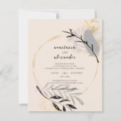 おしゃれでエレガントな結婚式招待状。招待状 (正面)