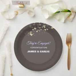 おしゃれでオリジナルのエンゲージメントおめでとう ペーパープレート