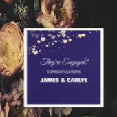 おしゃれでオーダーメイドのエンゲージメントおめでとう スタンダードカクテルナプキン