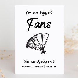 おしゃれでカスタマイズ可能な ファンのためのウェディング フェア サイン