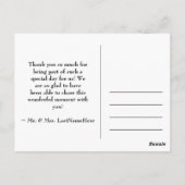 おしゃれでカスタマイズ可能な「感謝の気持ちを込めて」ポストカード ポストカード (裏面)
