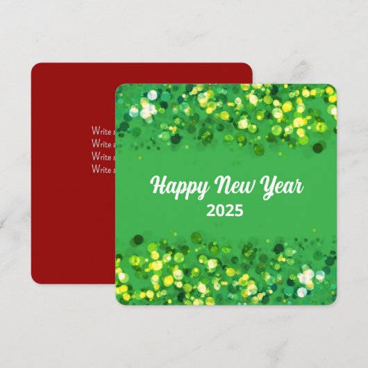 おしゃれでカラフルなグリッターカスタムテキスト シーズンカード (正面/裏面)